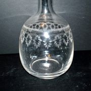 Antique carafe with guilloché spiral decoration – pantograph chemical engraving, circa 1900