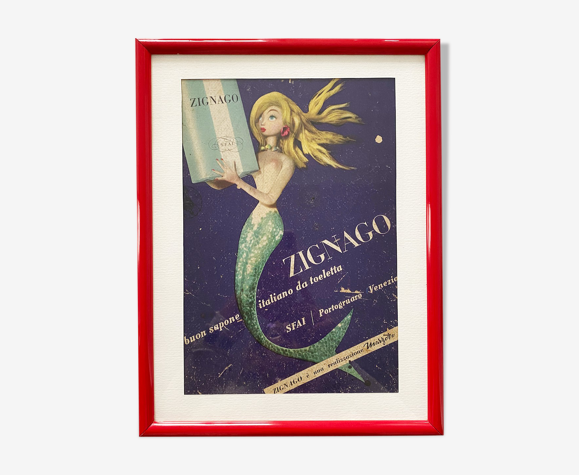 Publicité encadrée Zignago Sapone, Italie