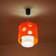 Space Age Hanging Lamp in Orange and White Polycarbonate, 1970s