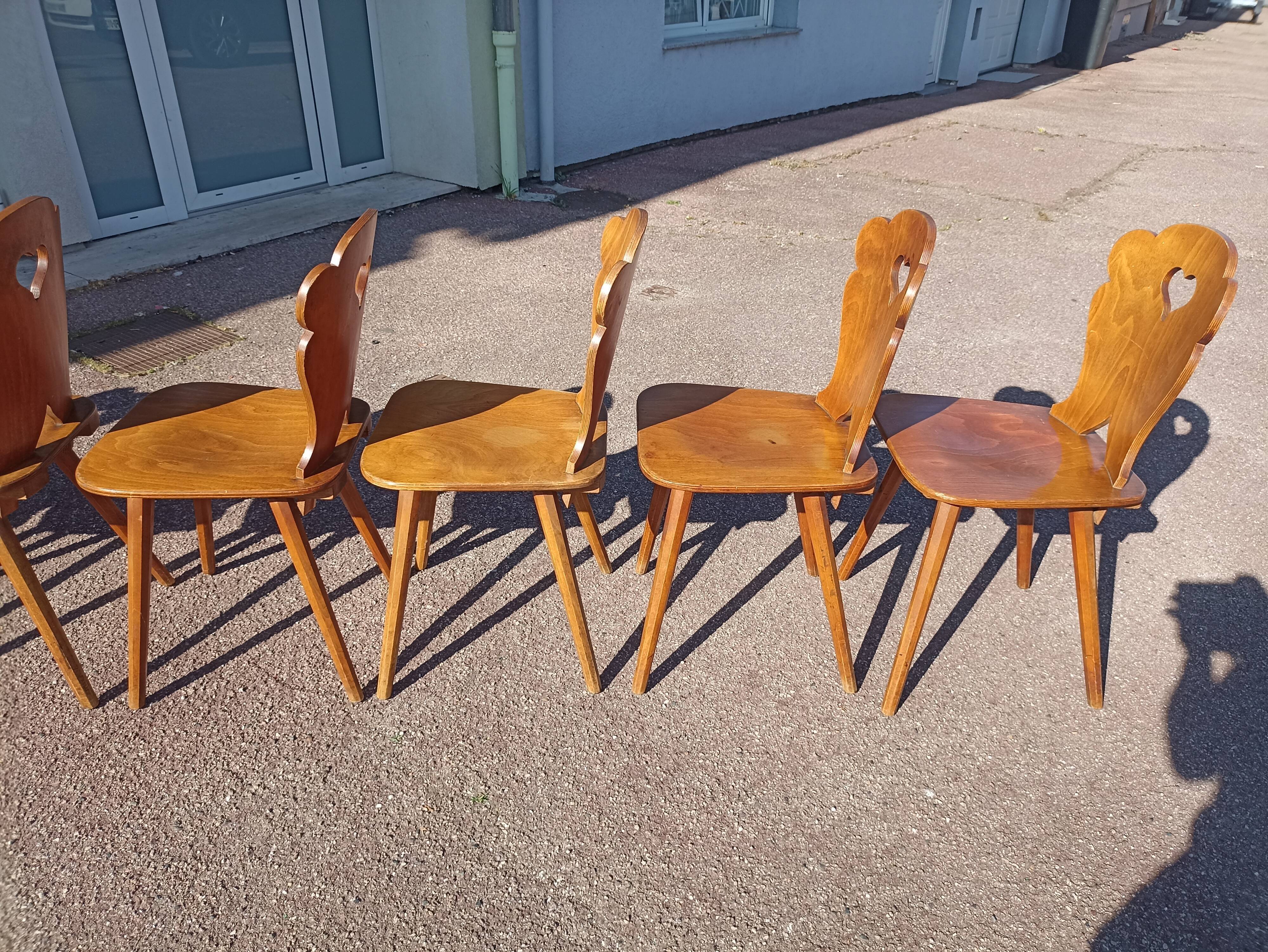 Lot 8 chairs bistro brasserie chalet mountain deco
