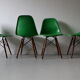 Lot de 4 chaises vertes par Charles et Ray Eames pour Herman Miller