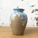 Enamelled sandstone vase