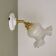 Applique tulipe vintage en opaline blanche
