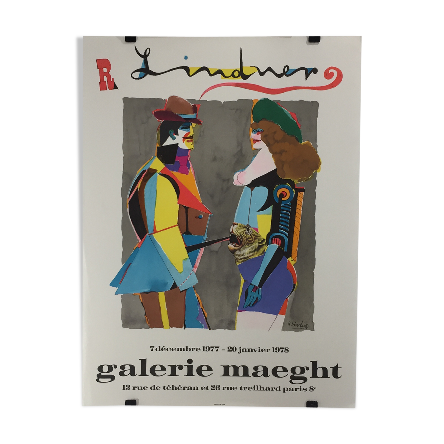 Poster exhibition LINDNER, Galerie MAEGHT (1977).