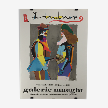 Poster exhibition LINDNER, Galerie MAEGHT (1977).