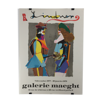Poster exhibition LINDNER, Galerie MAEGHT (1977).
