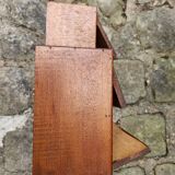 Vintage wooden doll wardrobe Art Deco