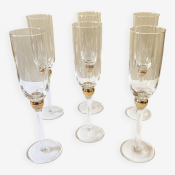 Flûtes à champagne en verre