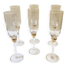 Glass champagne flutes