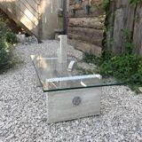 Travertine coffee table