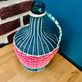 Demijohn scoubidou vintage