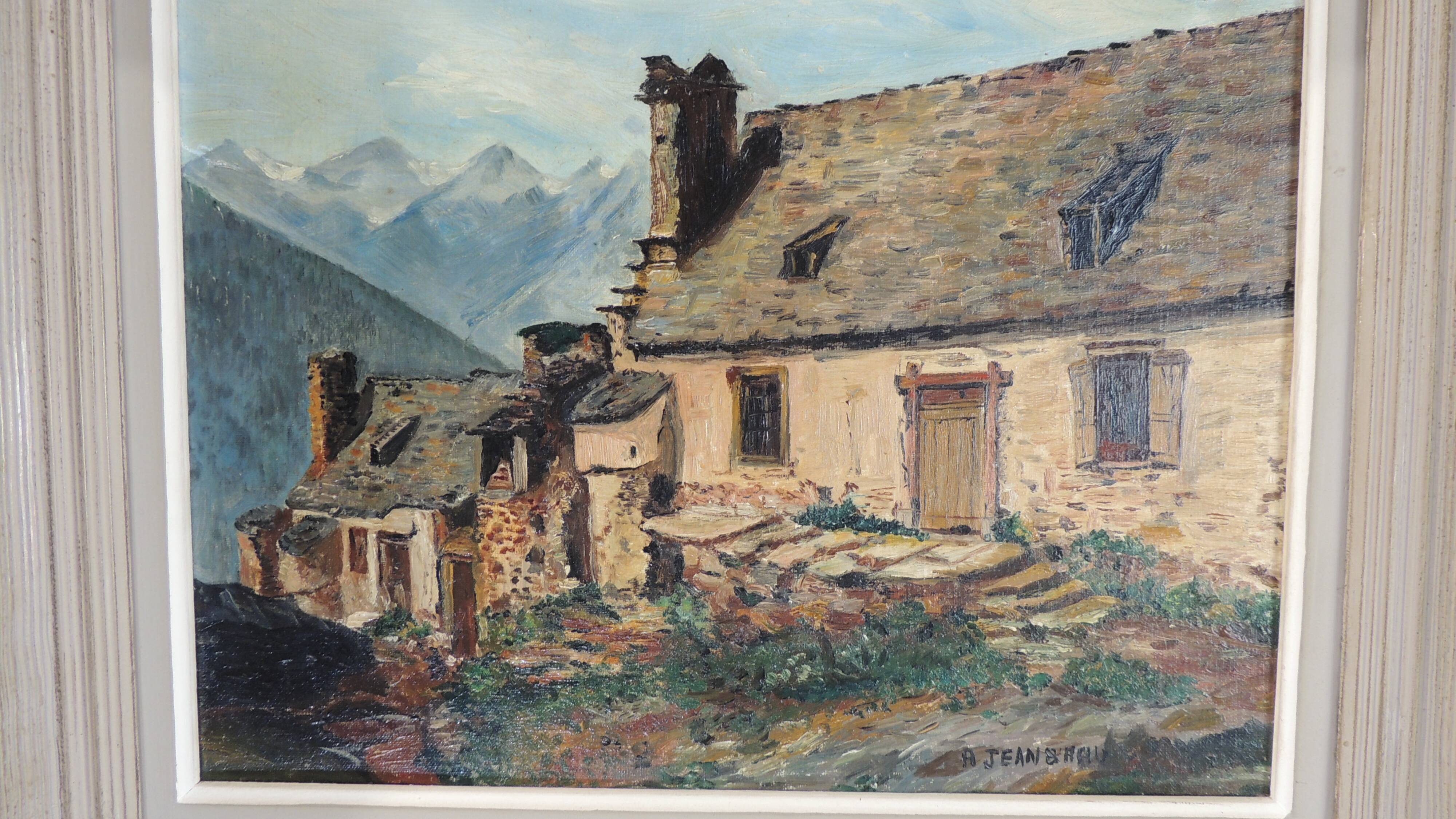 Oil painting on panels / Grange Hautes Pyrénées
