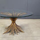 Vintage sheaf of wheat Coco Chanel coffee table, 1960s