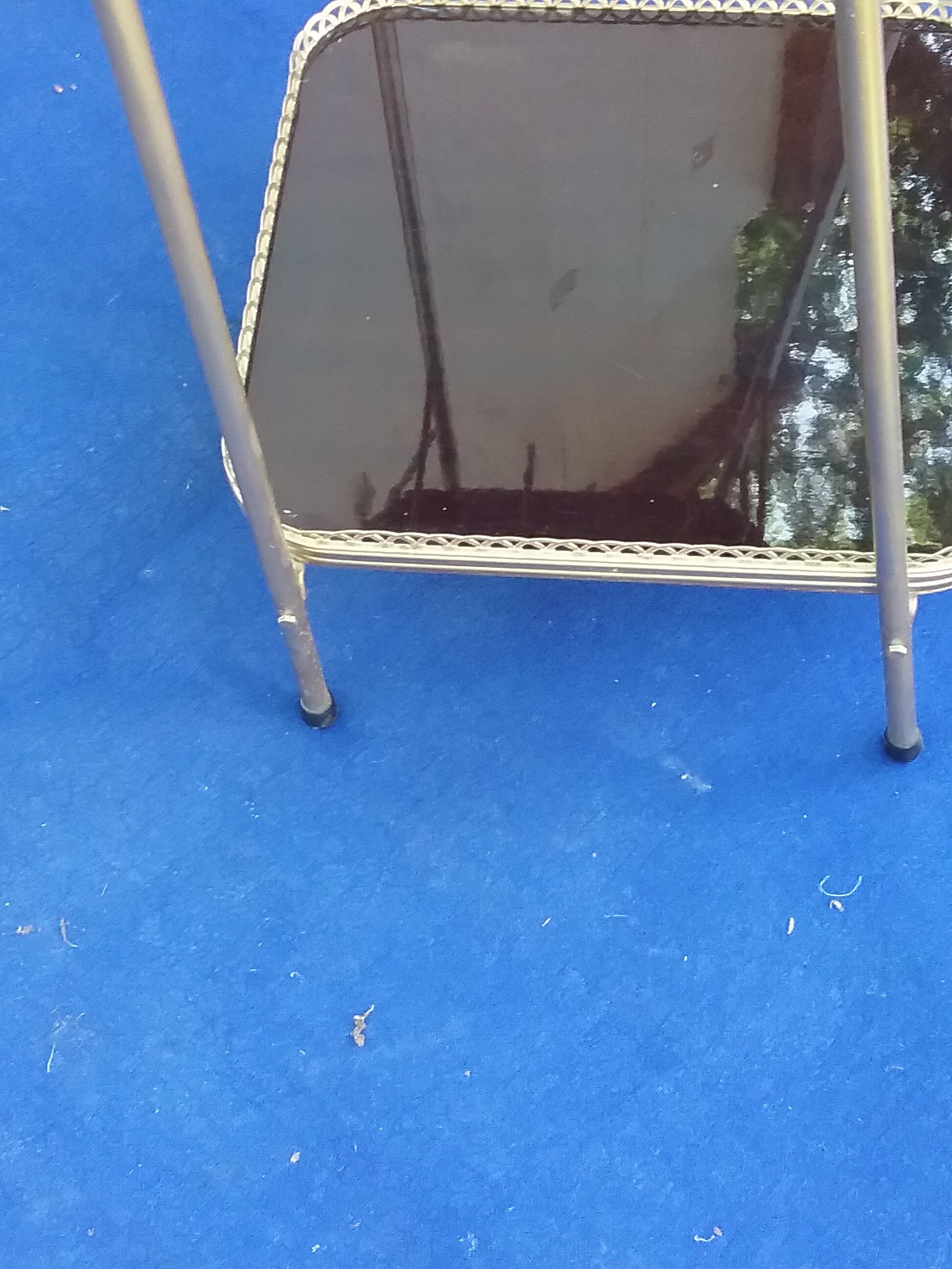 Vintage gold metal shelf