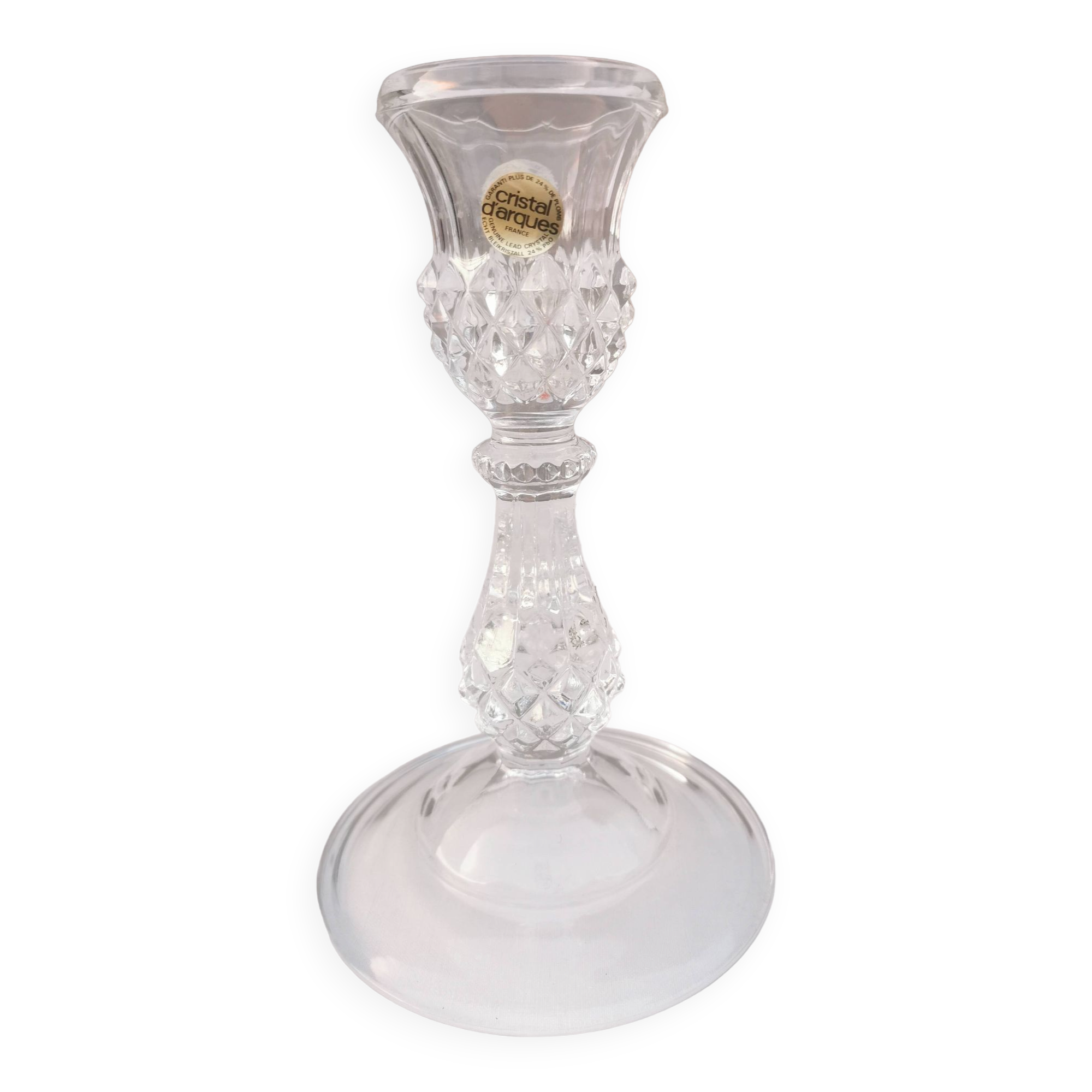 “cristal d’arques” candle holder