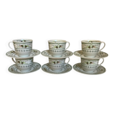 Six Royal Doulton Provencal cups and saucers