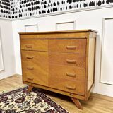 Vintage chest of drawers compass feet