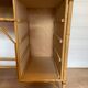 Vintage rattan and woven wicker desk with 4 drawers – Centrepiece – Style
