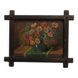 Oil on panel, bouquet