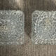 Pair of vintage wall lamps or ceiling lamp in molded glass 70s