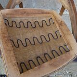 Art Deco period solid walnut chairs, set of 6