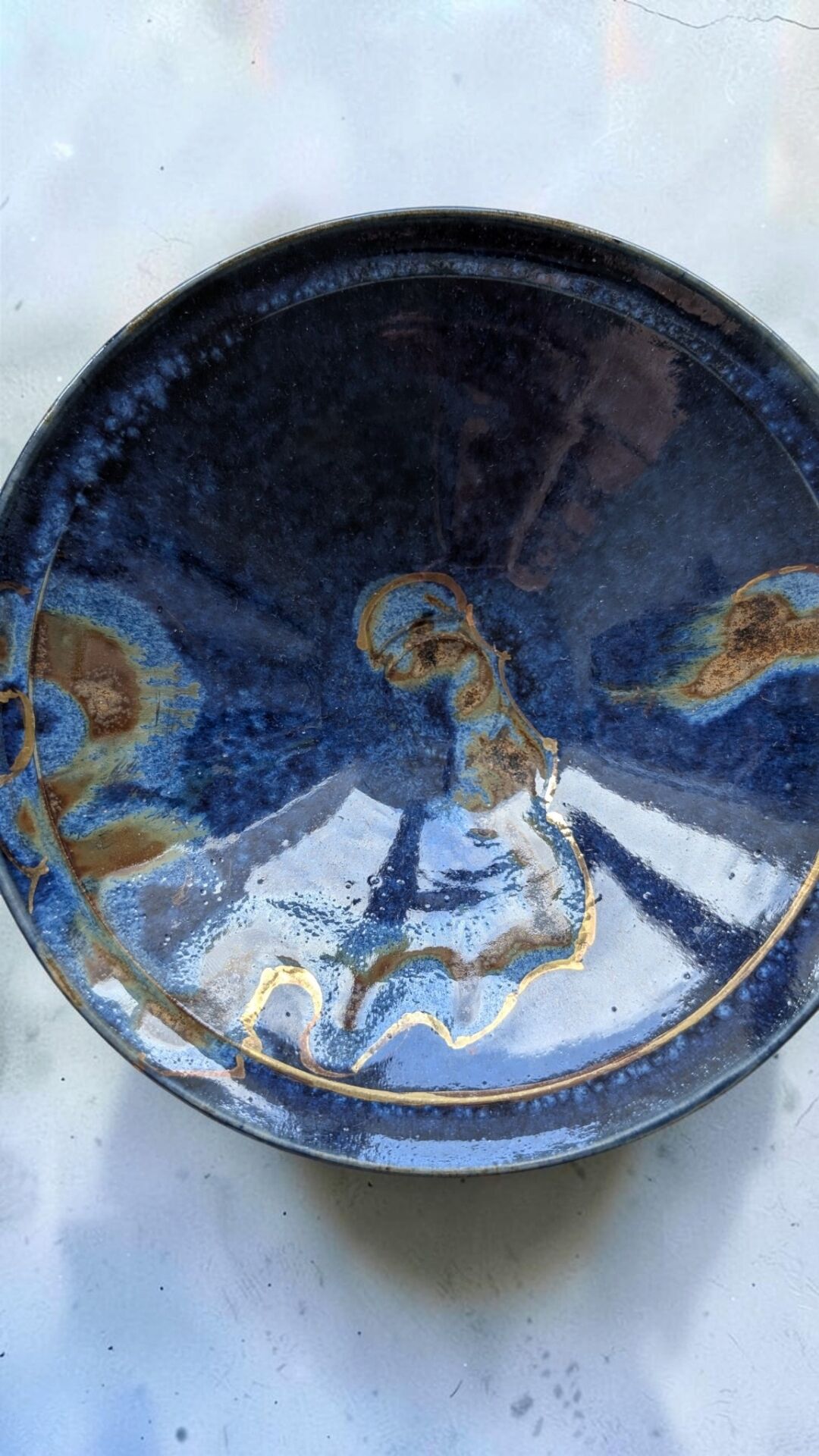 Signed glazed ceramic cup – vintage