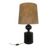 Spectacular lacquered turned wood lamp 1970