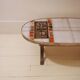 Oval coffee table in ceramic and metal – 1970s