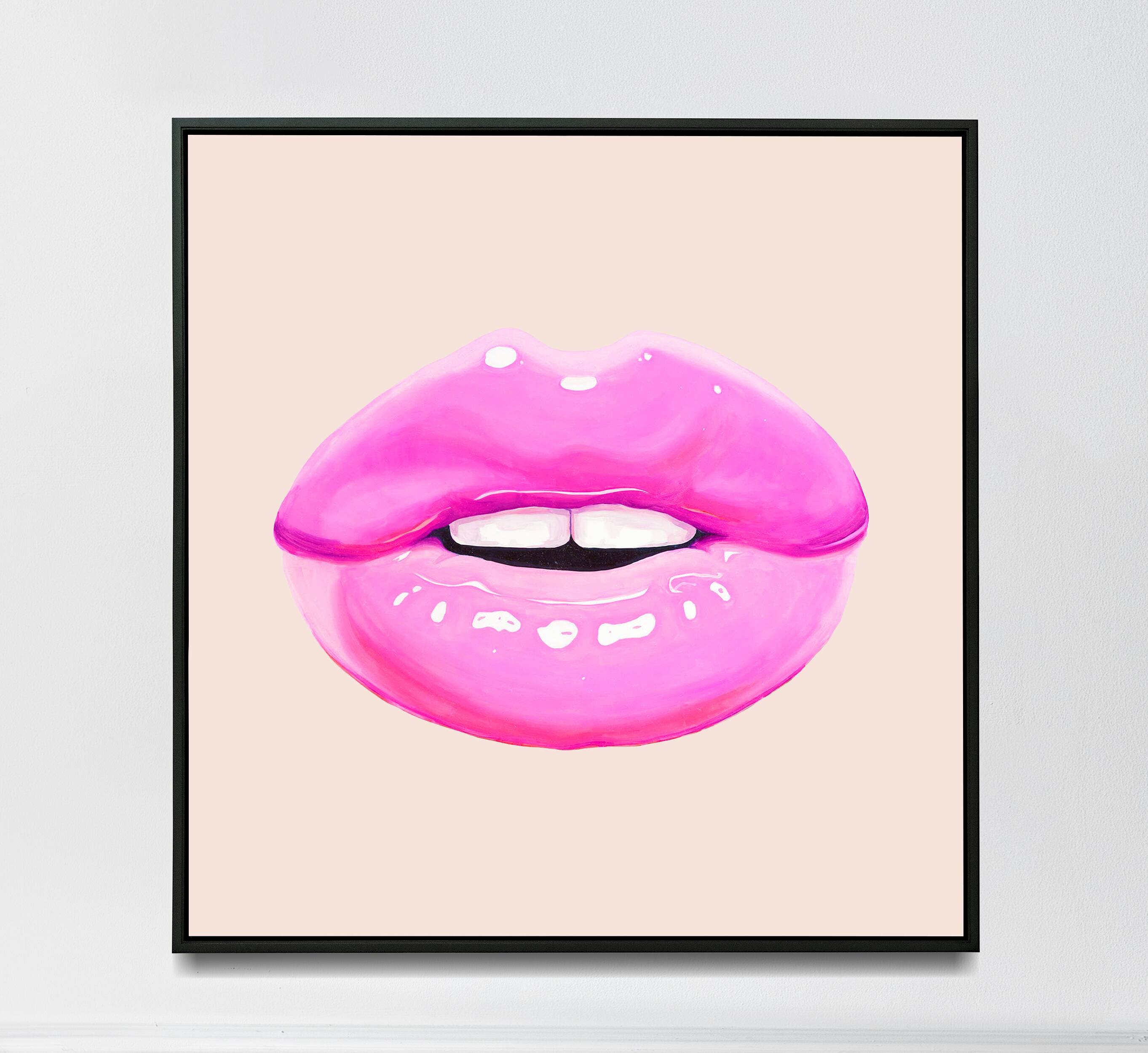 Pink Lip Paint Print