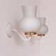 Pair of vintage wall lights in brass and opaline, France 1970.