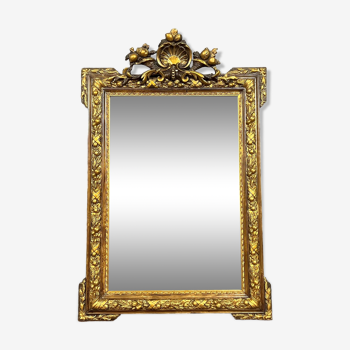 Miroir doré époque Napoléon III vers 1850-1880, 122x82 cm