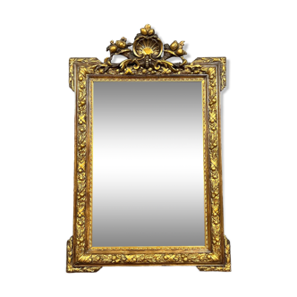 Miroir doré époque Napoléon III vers 1850-1880, 122x82 cm