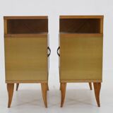 1960s Pair of Nightstands in Ash Finish , Italy