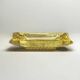 Cendrier vintage Walther en verre jaune