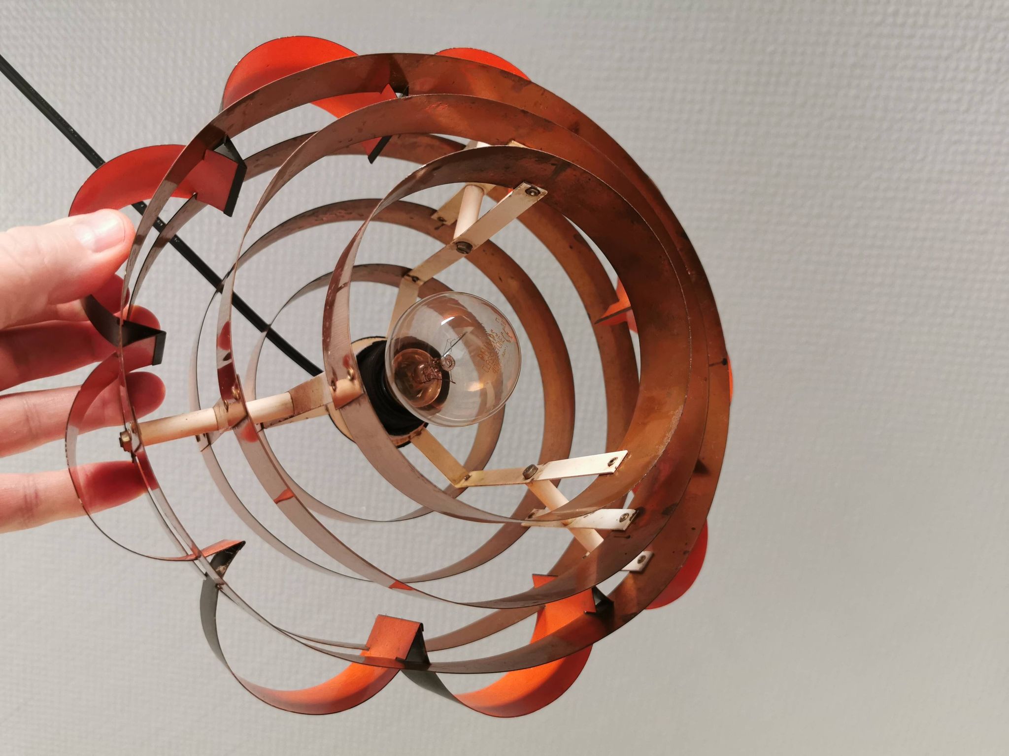 Hanging lamp from 1980s Denmark, by Werner Schou for his own company