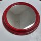 Vintage oval red mirror 60s 70s