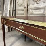 Louis XVI style flat desk in mahogany from around 1950.