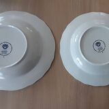 "Bouquet" soup plates, old imperial and royal factory, made in Luxembourg