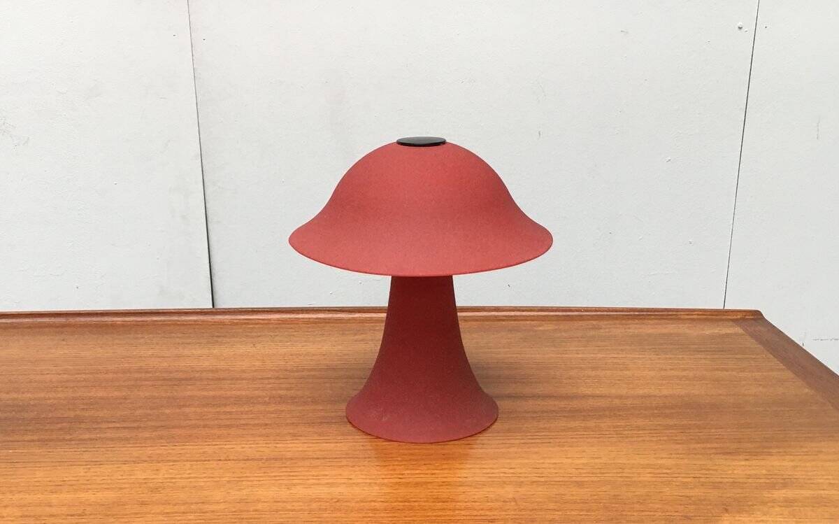 Vintage glass mushroom table lamp