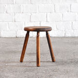 Vintage tripod stool, france, mid-20th century