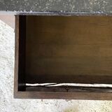 19th century chest of drawers with black marble top