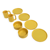Yellow Dinnerware Set by Massimo Vignelli for Heller, 1970