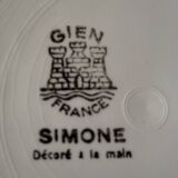 7 antique dessert plates in Gien earthenware