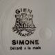 7 antique dessert plates in Gien earthenware