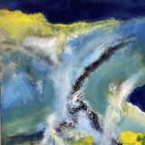 Paire de tableaux abstraits