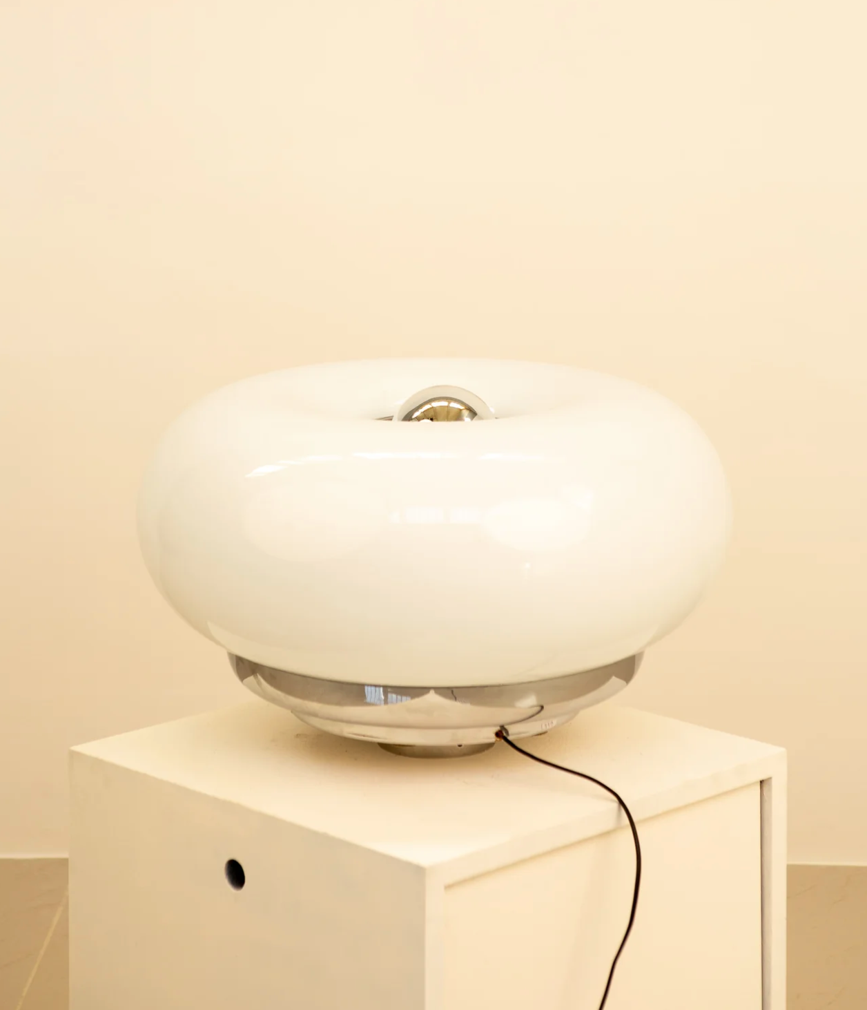 Lamp "Donut" in opaline by Mazzega 70's