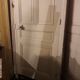 Haussmannian door 83x219 with old glazed transom frame 100x310 interior