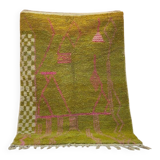 Traditional handmade Beni Ouraine rug, size 140 x 260 cm