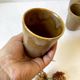 Set of 12 glazed stoneware cups, Digoin Stoneware Pots