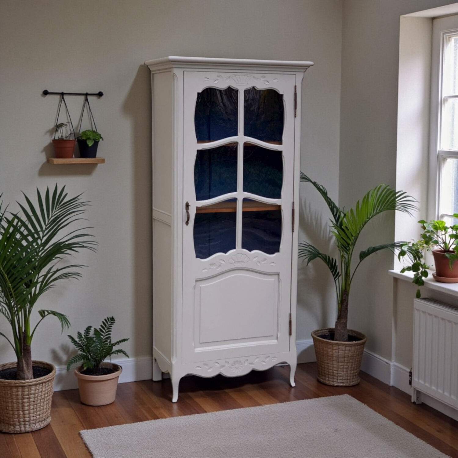 1930s Parisian glass-fronted wardrobe